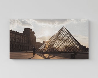 Aut Viam Inveniam Aut Faciam. Paris Louvre Canvas Wall Art. Fine Art Photography. Iconic Travel Destination. Urban Cityscape Parisian Decor.