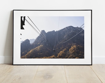 A Long Way Up Print from Seoraksan National Park in South Korea. Mountainous Nature Art Print. Korean Cultural Travel Destination Site.