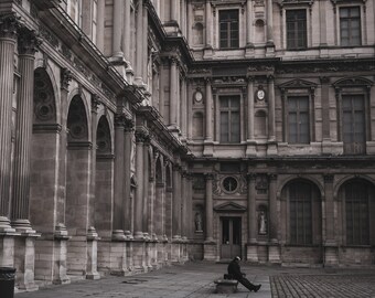 Docendo Discimus. Reading in Paris, France. Fine Art Photography Print. Lourve. Available in Metal Wall Art, Canvas, Acrylic.