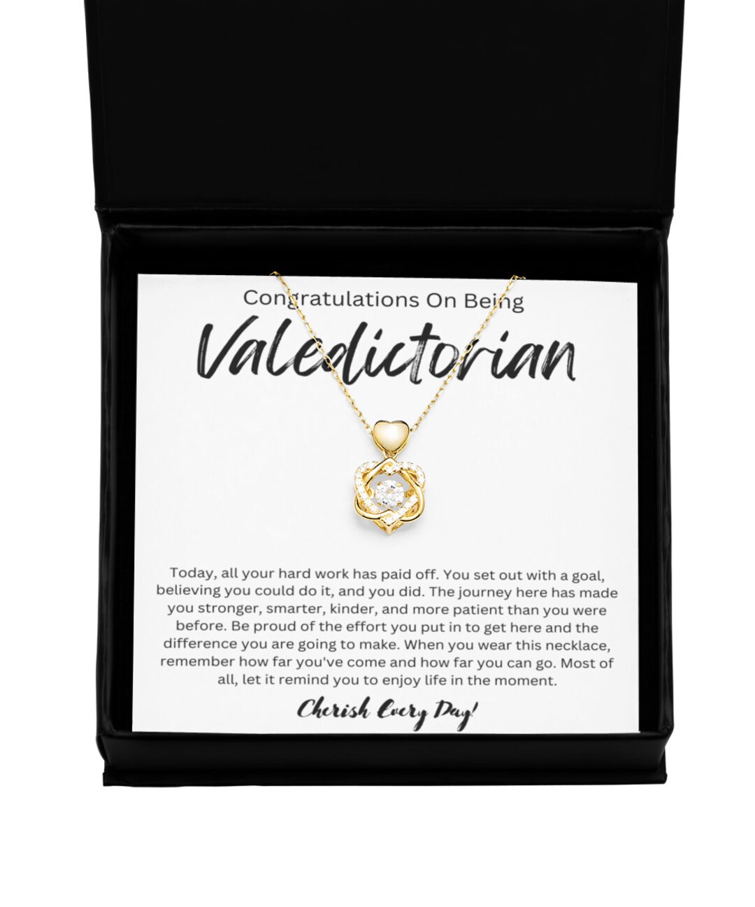 Valedictorian Jewelry Gift for Daughter, Academic Achievement Necklace