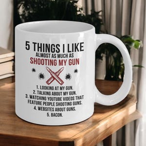 Caneca para Amantes de Armas | Presente Engraçado para Entusiastas de Armas de Fogo | Caneca de Café da Segunda Emenda | Presente para Amantes de Caça | Xícara de Café para Proprietários de Armas | Amante de Canecas Táticas