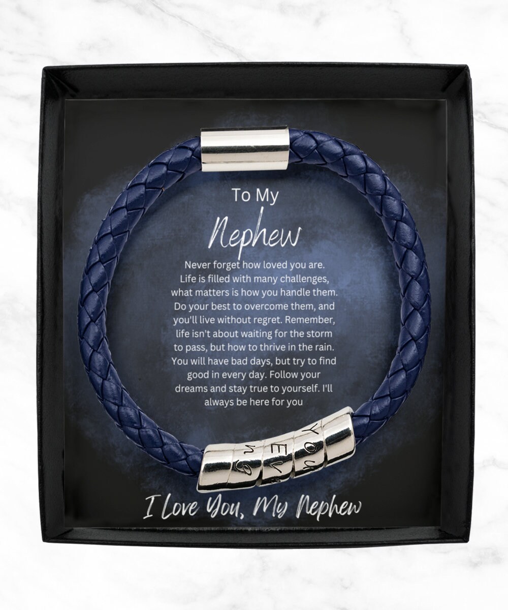 To My Nephew Bracelet Gift, Nephew Birthday Gift, Graduation Gifts for ...