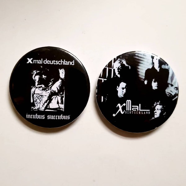 Xmal Deutschland Large 2.25" pin back buttons