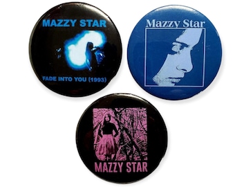 Mazzy Star Large 2.25" pin back botones