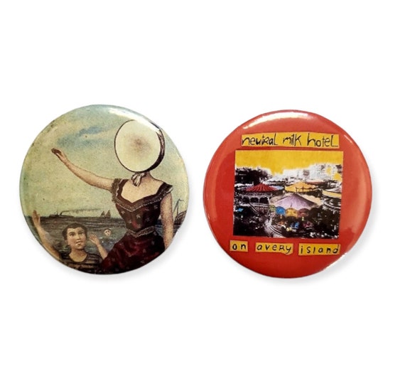 Neutral Milk Hotel Large 2.25" pin back buttons