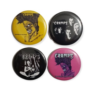 The Cramps Large 2.25" pin back buttons