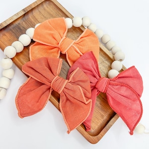Kinder Haarschleife Kleine Märchenschleife für Pferdeschwanz. Herbst Herbstfarben Halloween