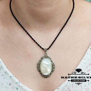 Large Shell Pendant: Handmade 925k Sterling Silver Necklace image 2