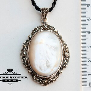 Large Shell Pendant: Handmade 925k Sterling Silver Necklace image 7