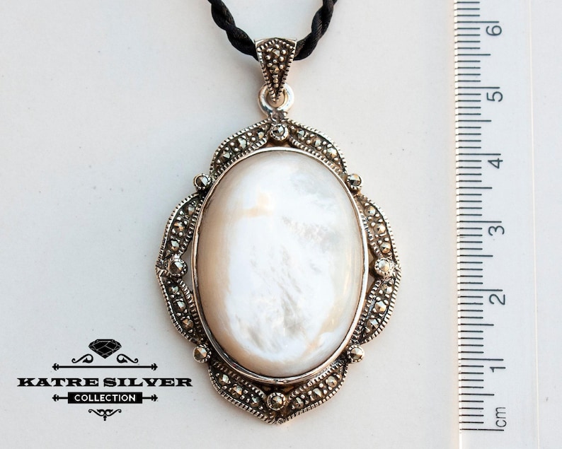 Large Shell Pendant: Handmade 925k Sterling Silver Necklace image 7