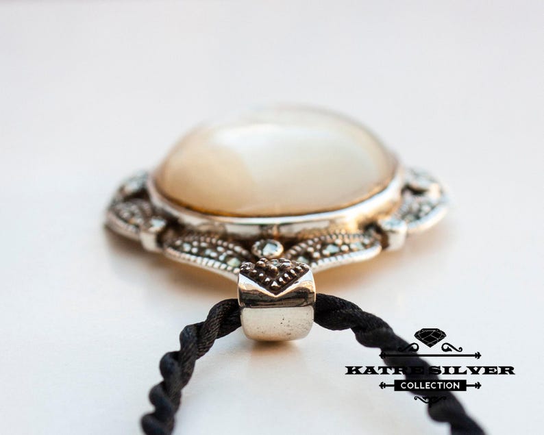 Large Shell Pendant: Handmade 925k Sterling Silver Necklace image 6