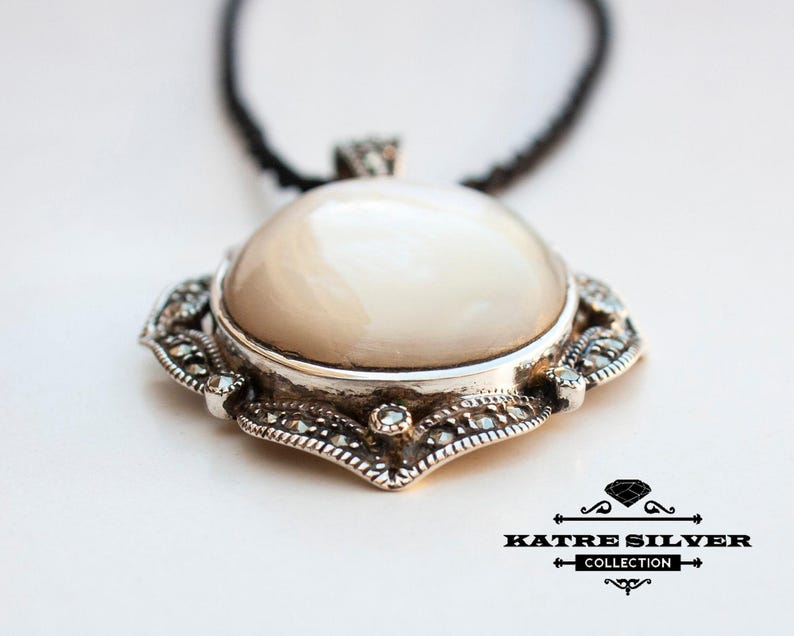 Large Shell Pendant: Handmade 925k Sterling Silver Necklace image 4