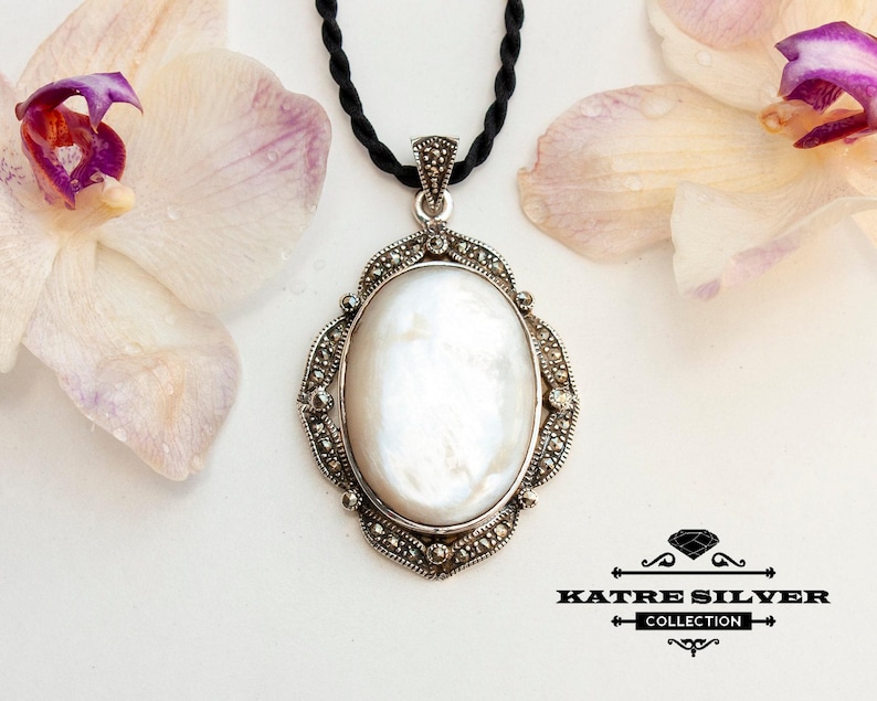 Large Shell Pendant: Handmade 925k Sterling Silver Necklace image 3