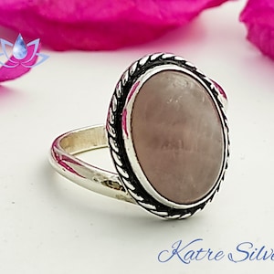 Handmade Sterling Silver Rose Quartz Ring