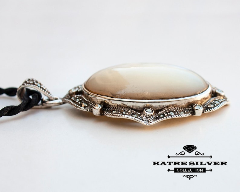 Large Shell Pendant: Handmade 925k Sterling Silver Necklace image 5