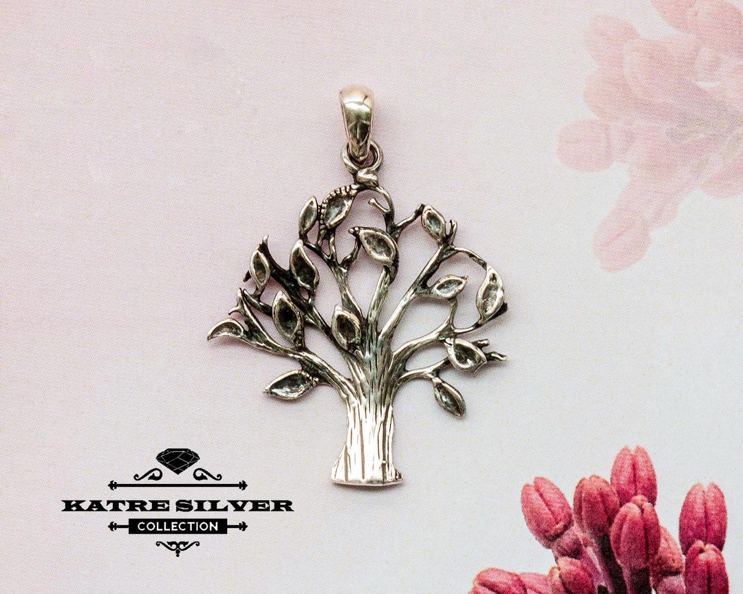 Sterling Silver Celtic Tree of Life Pendant: Handmade Charm Necklace - Etsy