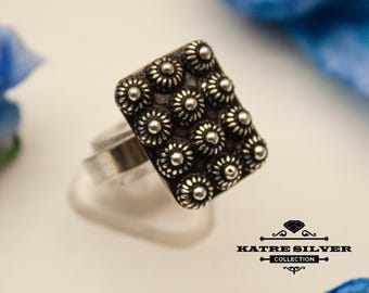 Vintage Ottoman 925k Sterling Silver Ring: Handmade Turkish Jewelry