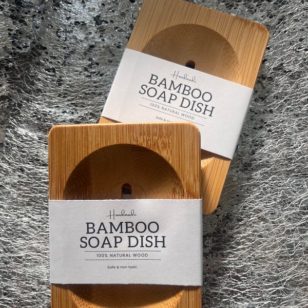 Bamboo soap dish - 100% natural wood - safe and non toxic