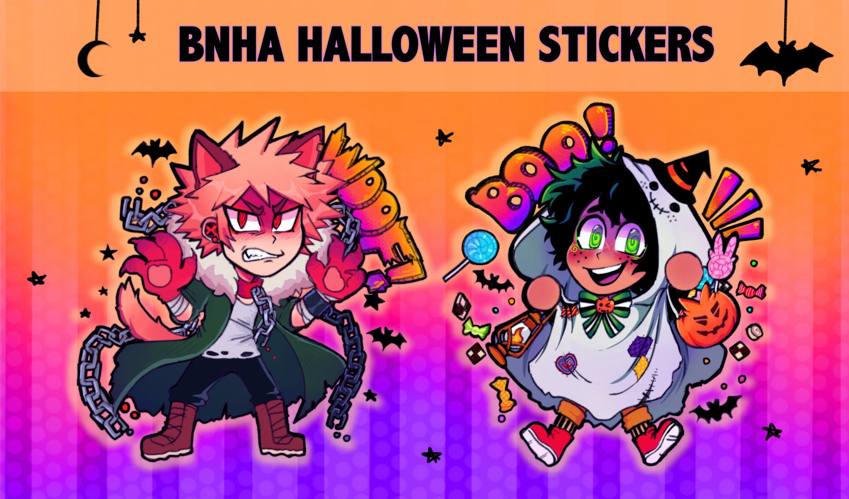 MHA Halloween Stickers Etsy