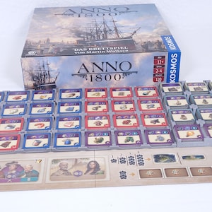 Speelhek geschikt voor ANNO 1800 | snelle en eenvoudige montage | organisatie van de spelstukken