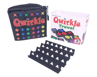 Tile holder suitable for Qwirkle Travel | set of 2 or 4 | practical stands for placing the pieces | suitable for the bag