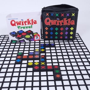 Parc adapté pour « Qwirkle Travel » | grille pratique comme base pour les pierres Qwirkle | pack de 4 ou 6