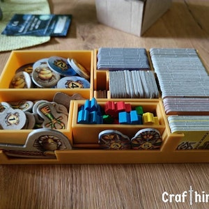 Insert adapté à Louxor - Les Trésors Oubliés de Queen Games | S'adapte à la boîte d'origine pour un rangement pratique