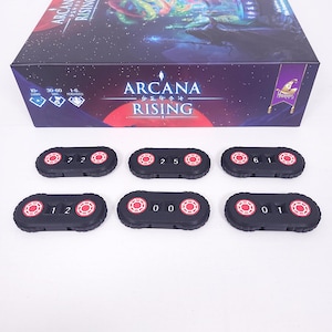 Overwinningspuntenteller geschikt voor Arcana Rising | twee cijfers kunnen afzonderlijk worden ingesteld | Verpakking van 2, 4 of 6