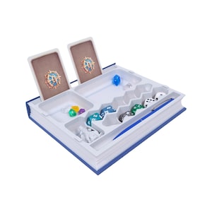 Tabletop Buch zur Lagerung von Würfeln, Figuren und Items | Rollenspiel Zubehör