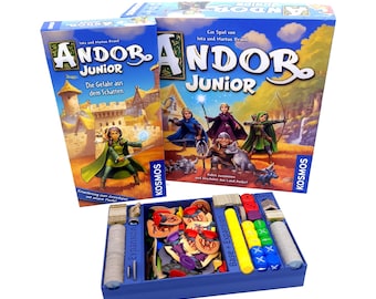 Einsatz passend für Andor Junior + Erweiterung | Box für alle Plättchen und Würfel