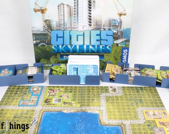 Aufbewahrungsboxen passend für Cities Skylines | Inlays für die Orginalbox | Aufbewahrung des Spielmaterials