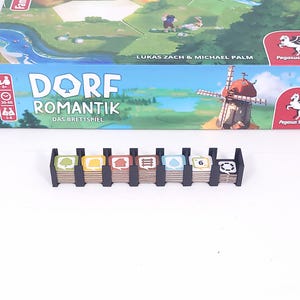 Porte-cartes de commande adapté à Dorfromantik | Rangement de toutes les cartes de commande dans 7 compartiments