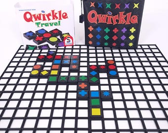 Grids suitable for "Qwirkle Travel" | practical grids as base for the Qwirkle tiles | pack of 4 or 6