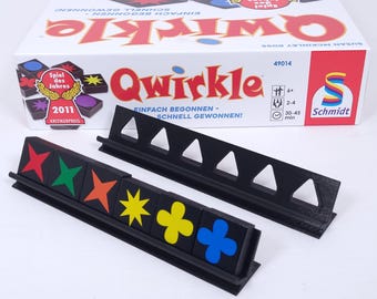 Tile holder suitable for Qwirkle | set of 2 or 4 | practical stands for placing the pieces | for standard version