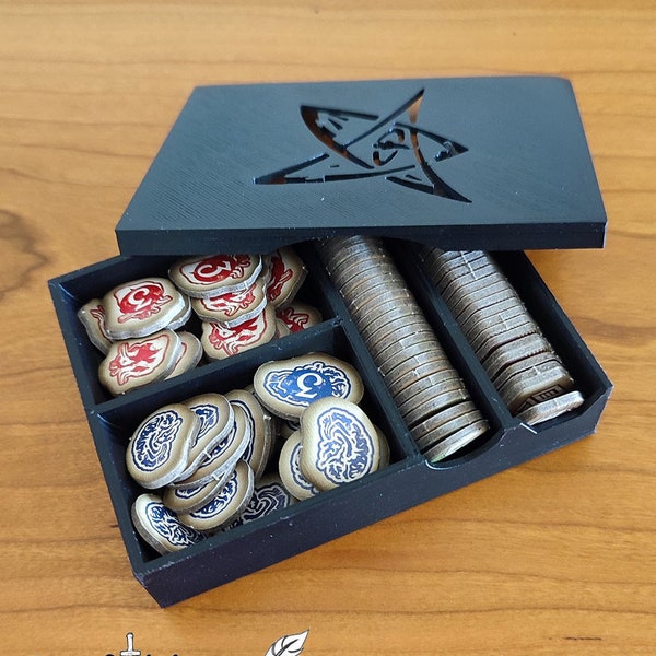 Token Organizer passend für Arkham Horror LCG | Kartenspiel Aufbewahrungsbox | Token Verteiler für die erste und zweite Edition