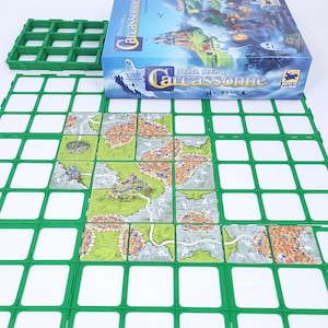 Grid set suitable for Mists over Carcassonne | 14 grids + start grid | accessories for the expansion