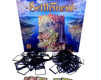 タイルプロテクター（Settlement用） – ゲームタイル用保護フレーム | ボードゲーム用アクセサリー（摩耗防止）