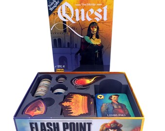 Einsatz passend für Quest | passend für die Originalspielbox | alle Materialien sortiert gelagert