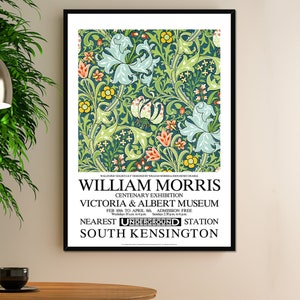 William Morris Golden Lilly Framed Print, Giclée Fine Art Print, Exhibition Poster, Vintage Poster
