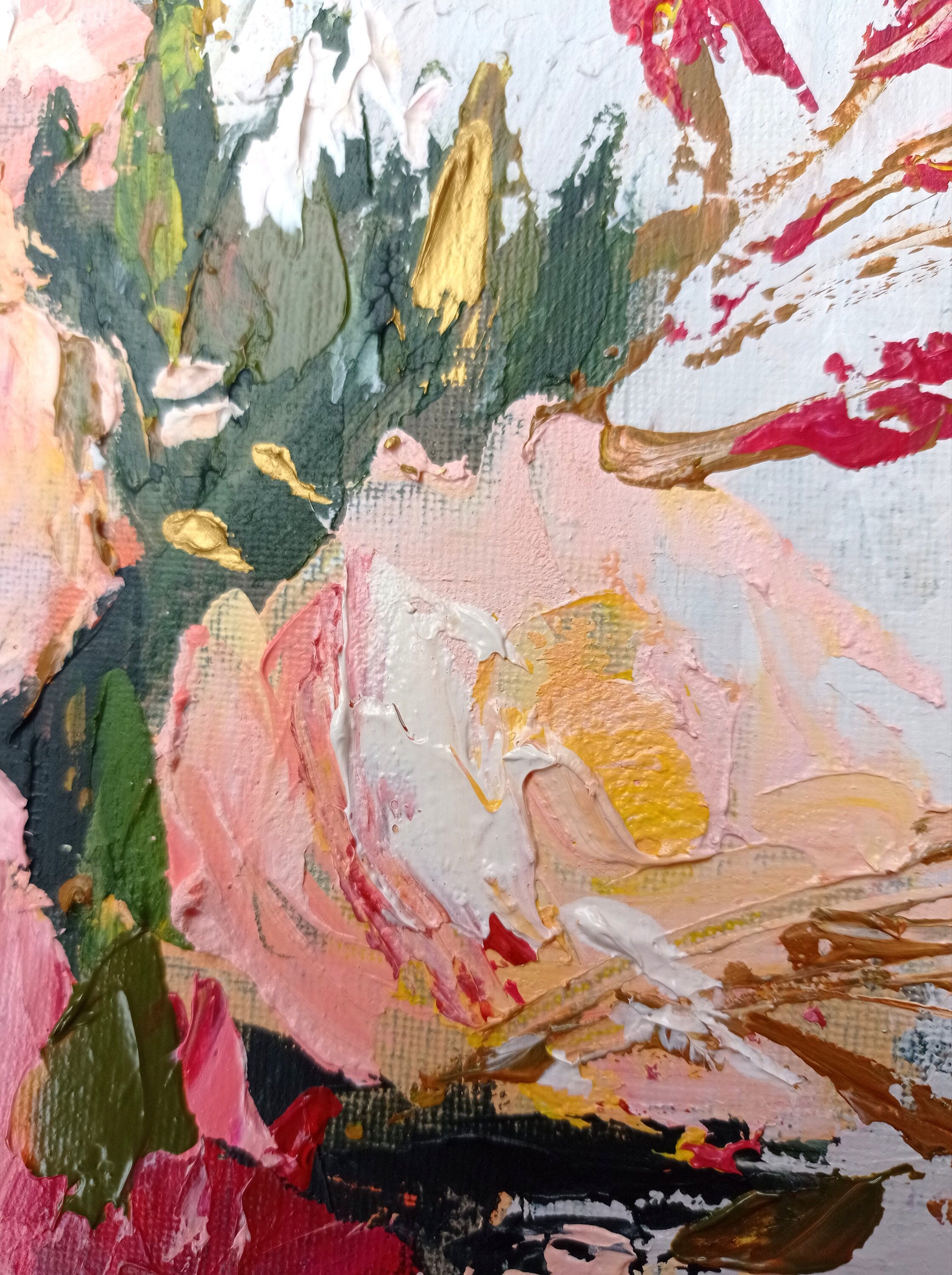 Abstract Roses Original Acrylic Painting Still Life With Roses - Etsy ...