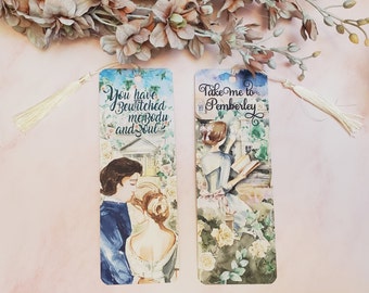 Stolz und Vorurteil Lesezeichen - Jane Austen Lesezeichen - Elizabeth Bennett Mr Darcy Lesezeichen