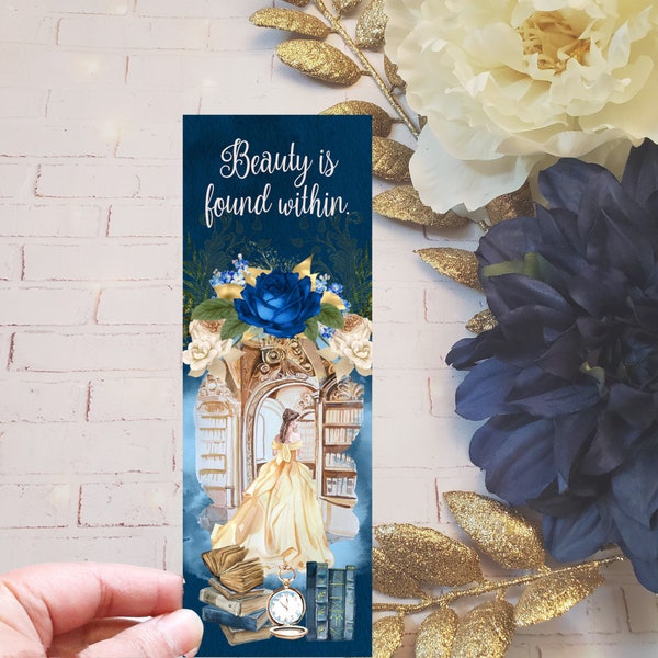 Beauty and the Beast Bookmark - Etsy