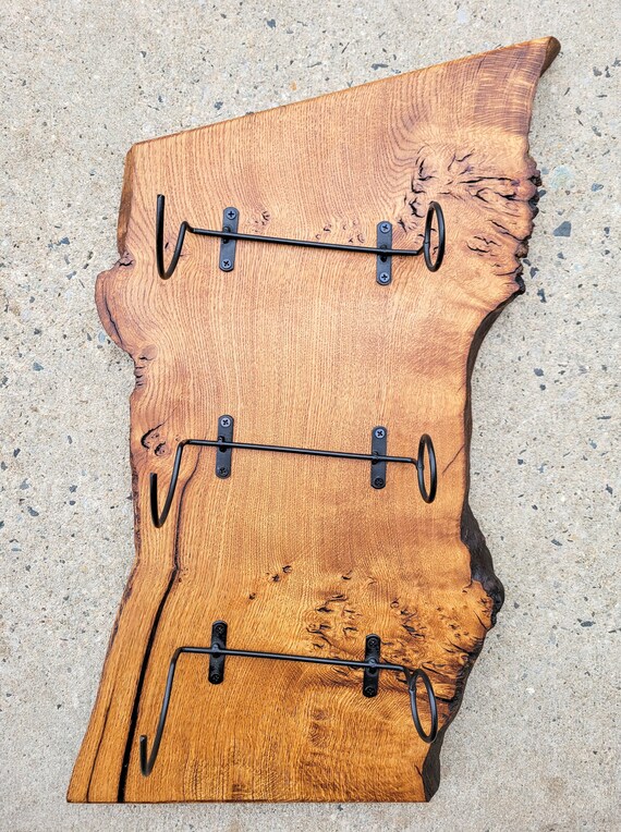 White Oak Live Edge Wine Rack Etsy