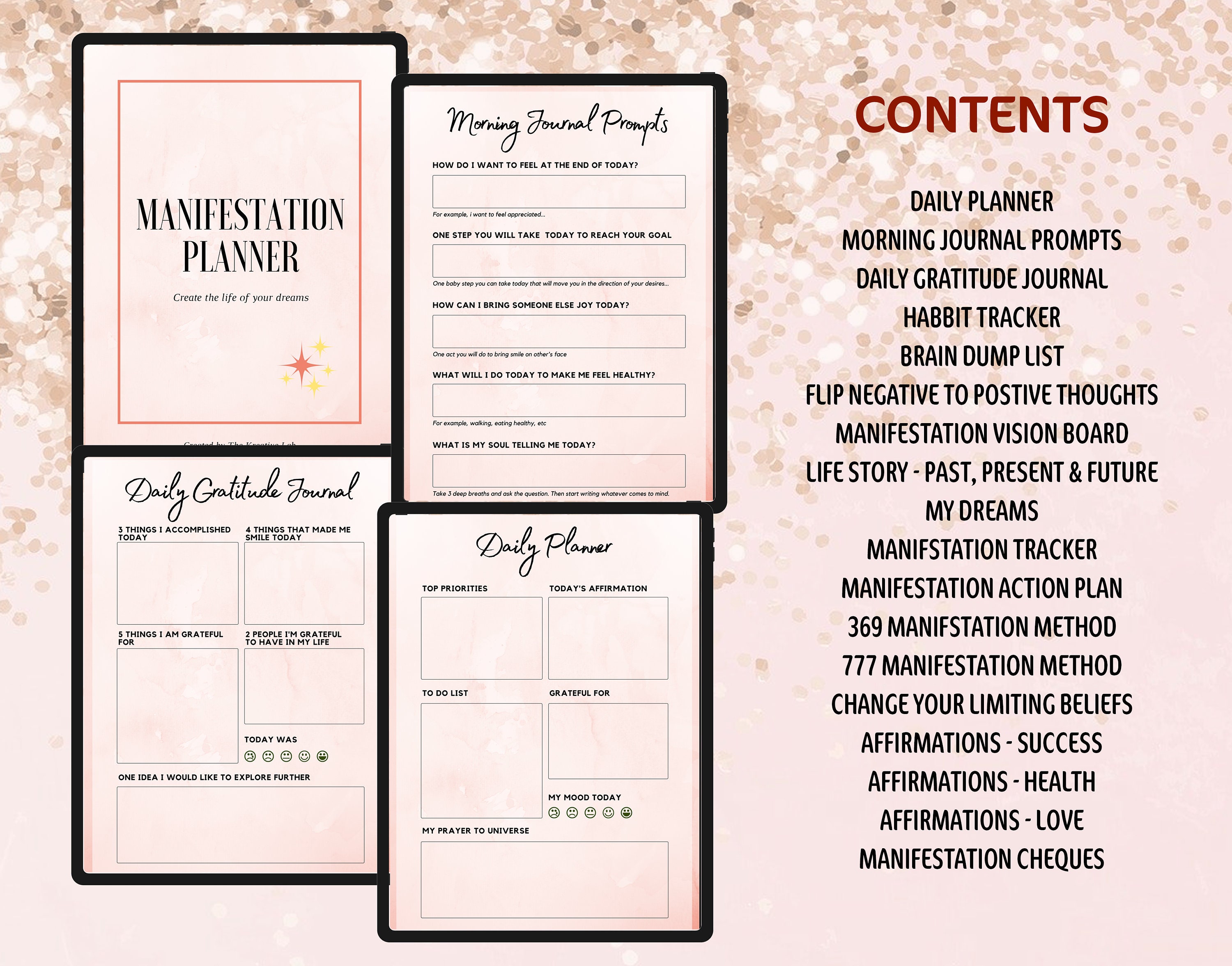 Printable Manifestation Planner, Manifestation Techniques, Digital ...