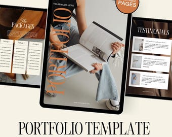 Editable Canva Portfolio Template: Service Provider Digital Portfolio
