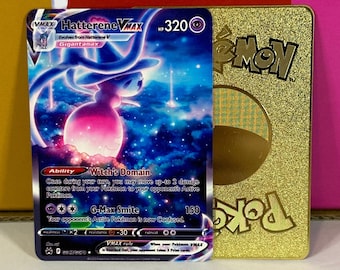 Hatterene VMAX Galarian Gallery Gold Metal Pokemon Card - Etsy