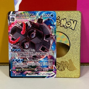 Blastoise VMAX SWSH103 Gold Metal Pokemon Card - Etsy