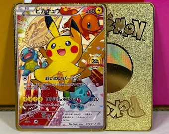 Pikachu Japanese Promo XY297 297/XY-P Gold Metal Pokemon Card - Etsy