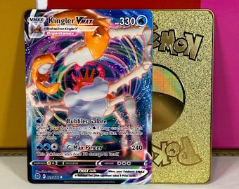 Kingler VMAX Gold Metal Pokemon Card - Etsy