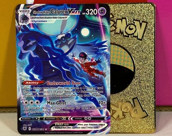 Shadow Rider Calyrex VMAX Trainer Gallery Gold Metal Pokemon Card - Etsy
